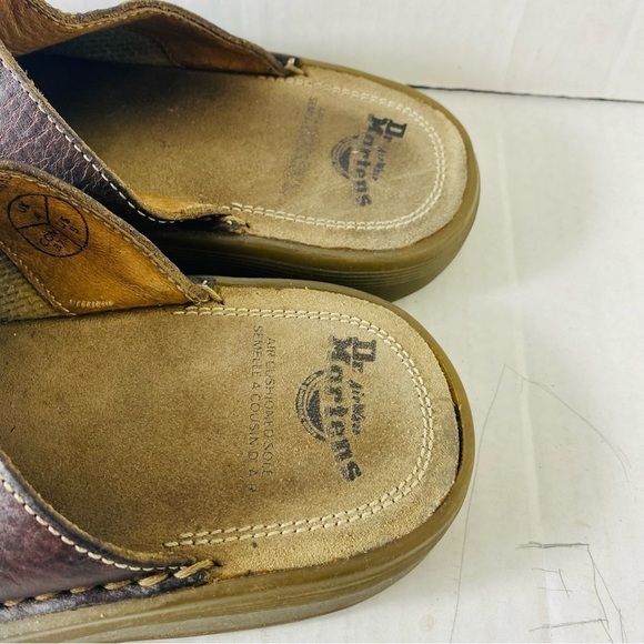 Dr. Martens Women's Closed Toe Mule Brown Leather Clogs Size:5 - Picture 4 of 10